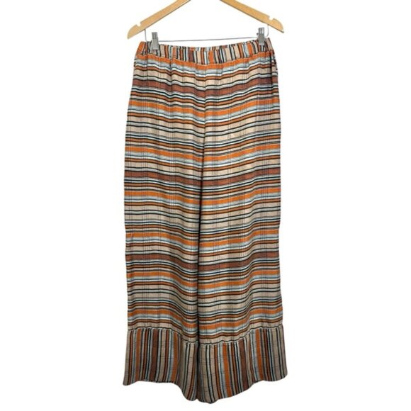 Pierre-Louis Mascia Silk Stripe Wide Leg Pants Size Medium - Picture 1 of 6